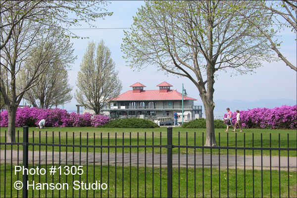 Burlington, VT - Boathouse and Flowers